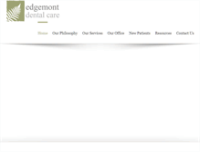 Tablet Screenshot of edgemontdentalcare.com